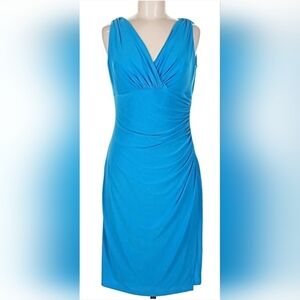 LAUREN Ralph Lauren Teal/ Turquoise Sheath Coctail Dress Nordstrom 10
